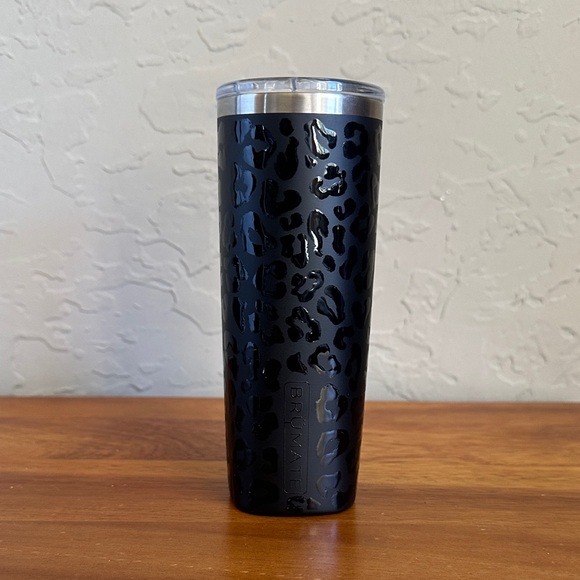 Black animal, print Brumate, mini stainless steel travel mug - Picture 1 of 5